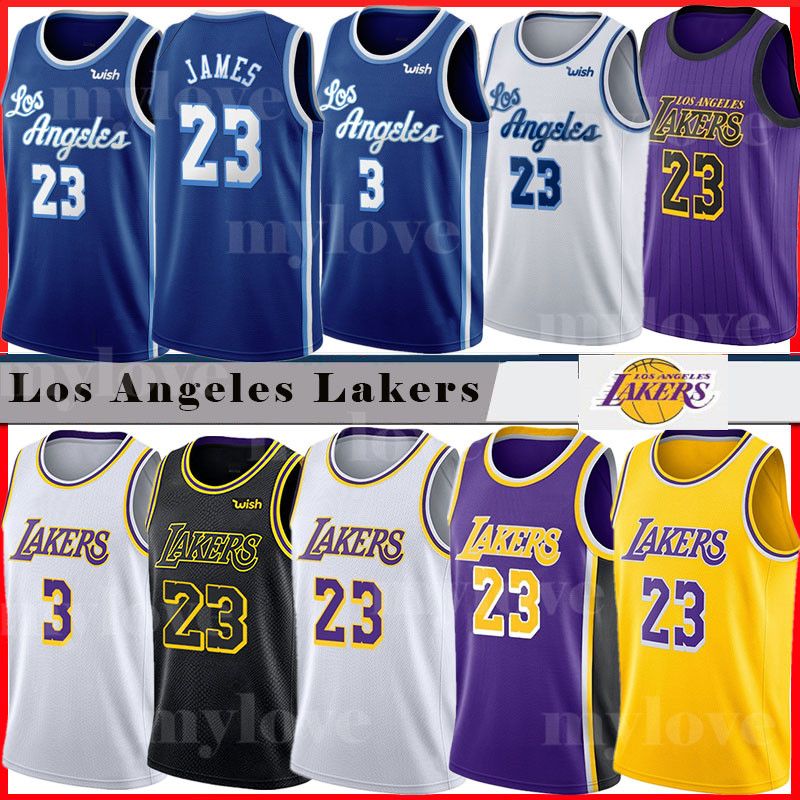2019 2020 NEW LeBron 23 James jersey Laker Mens Anthony 3 Davis 0 Kuzma