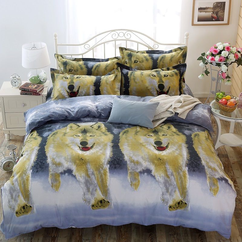 3d Wolf Bedding Set Bed In A Bag Queen Size Flat Sheet Comforter 3d Wolf Bedding Set Bed In A Bag Queen Size Flat Sheet Comforter Duvet Cover Super King Full From Aliceyang002 30 16 Dhgate
