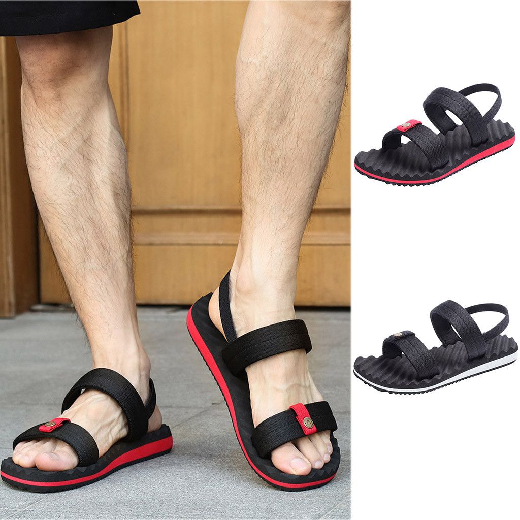 elastic strap sandals mens