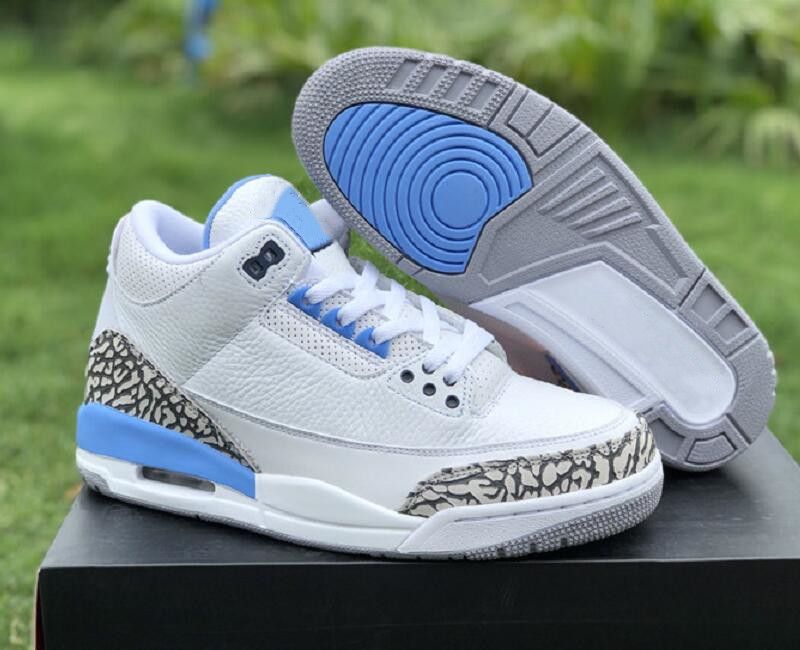 2020 Good Quality 3s UNC PE White Valor Blue Cement Grey