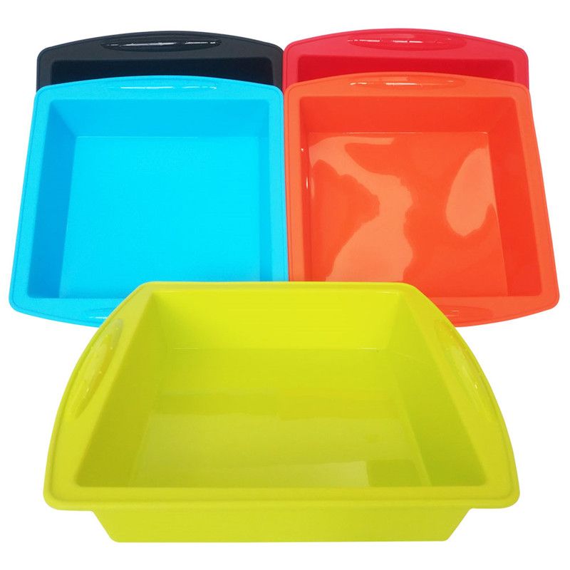 2021 Silicone Cake Pan 10x 9.5x2 Square Nonstick Unbreakable Soft