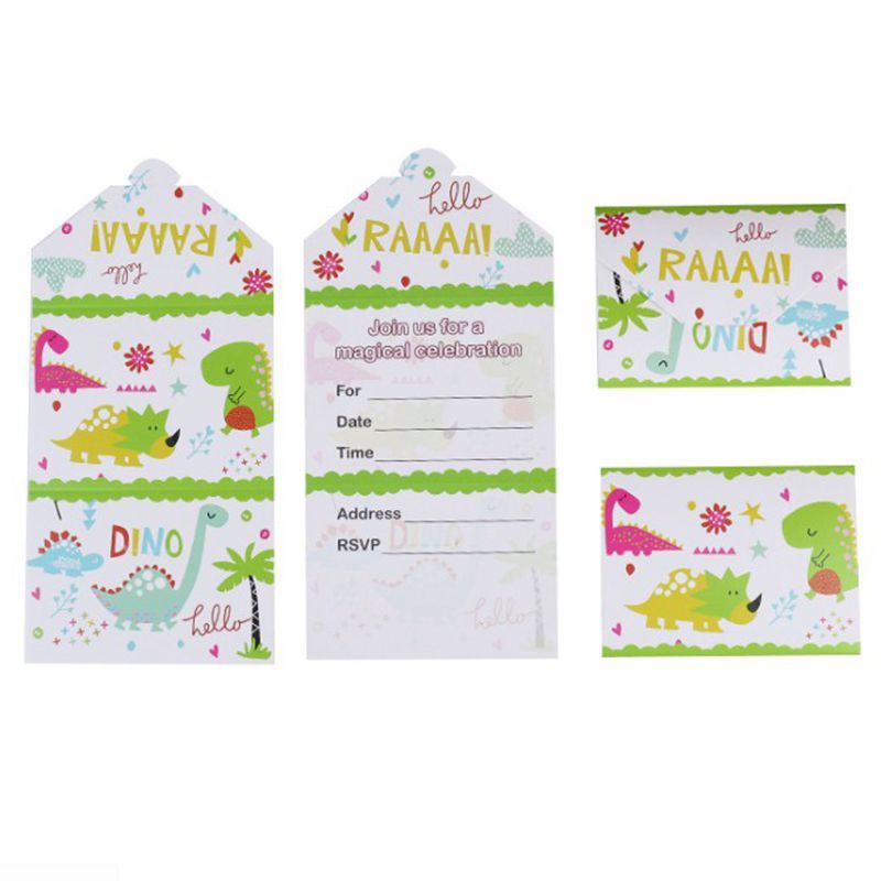 20 X Dinosaurios Niños Cumpleaños Fiesta Invitaciones Invita A Chicas Chicos Entrega Gratis
