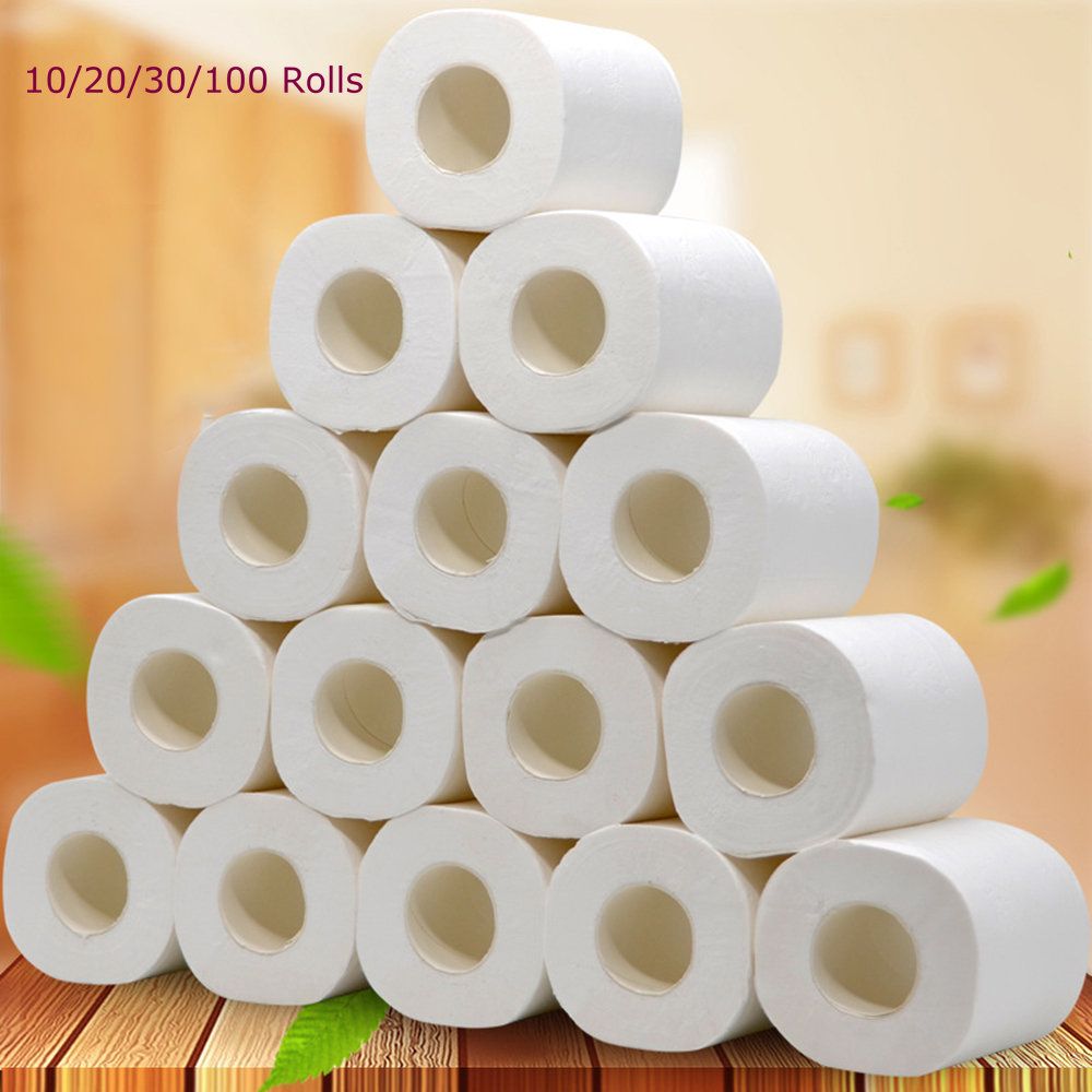 2021 10 Rolls Individually Wrapped Toilet Paper Tissue Bulk Bath Tissue