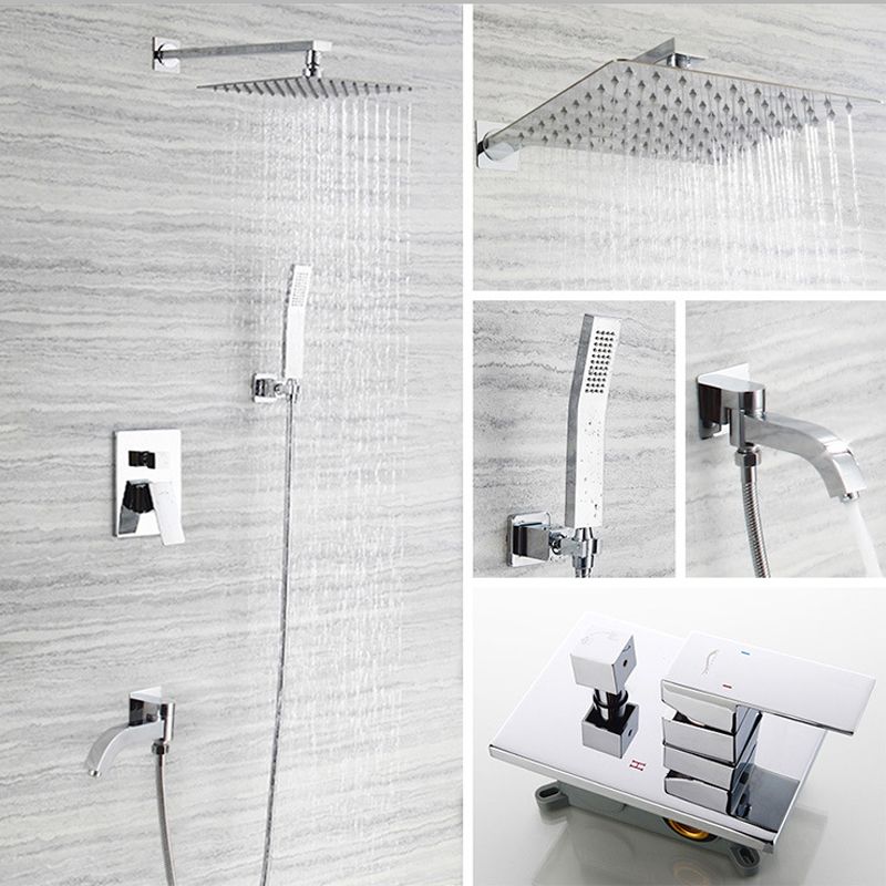 2019 Bathroom Fittings 304 SUS Ultra Thin Rain Shower Set Polish Finsh