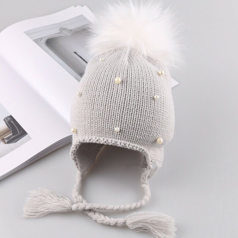 2019 Newborn Infant Kids Baby Boy Girls Cute Pearl Hats Hair Ball