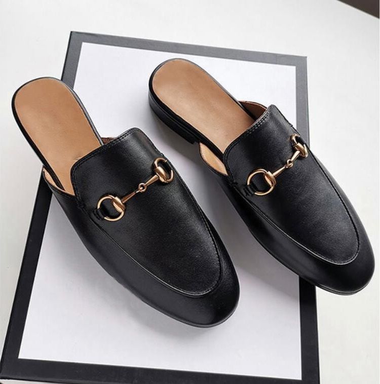 Genuine Leather Leisure Time Half Character Support Cool Slipper Woman ...