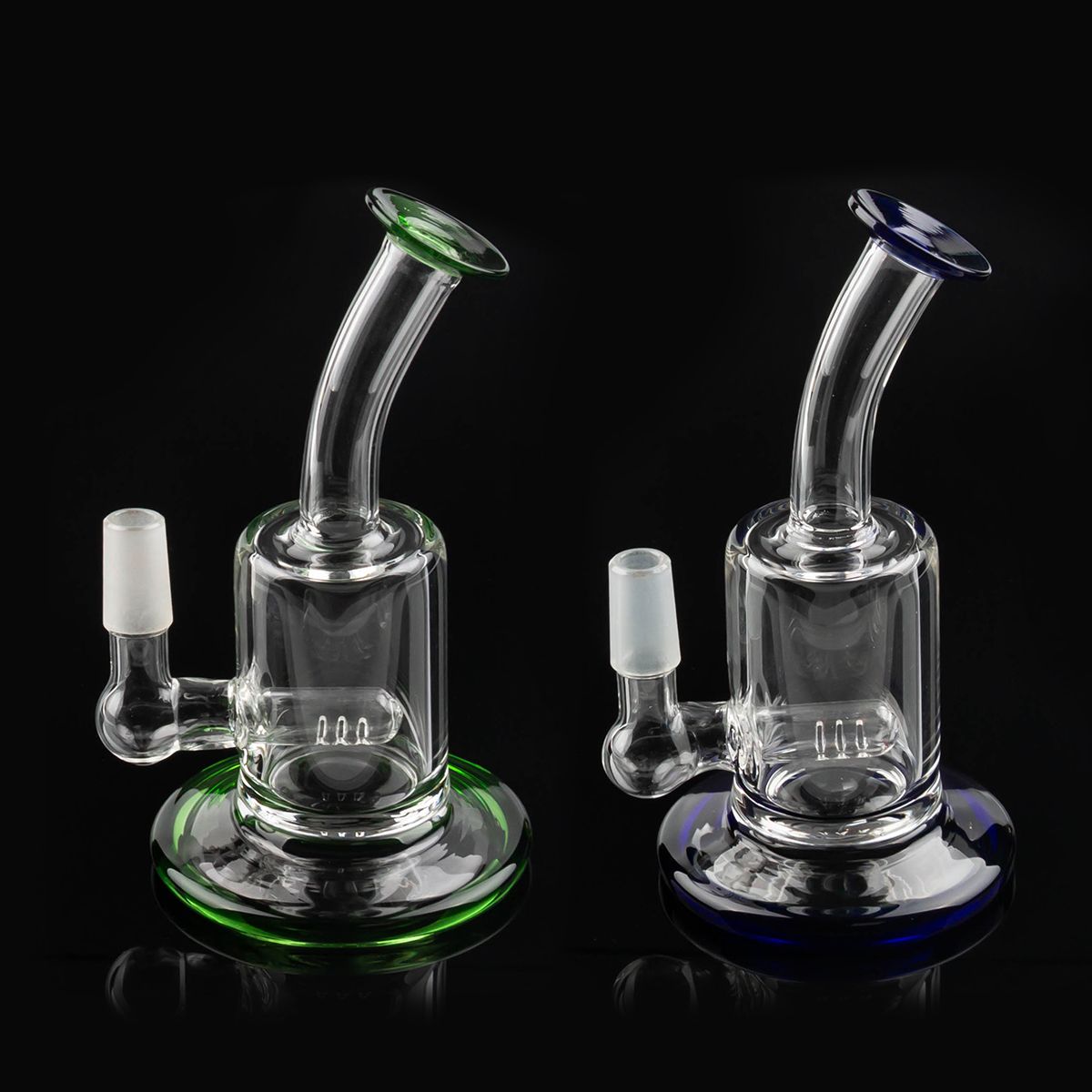 2019 Cheap Glass Water Pipes Mini Bong Perc Perculator Recycler Glass