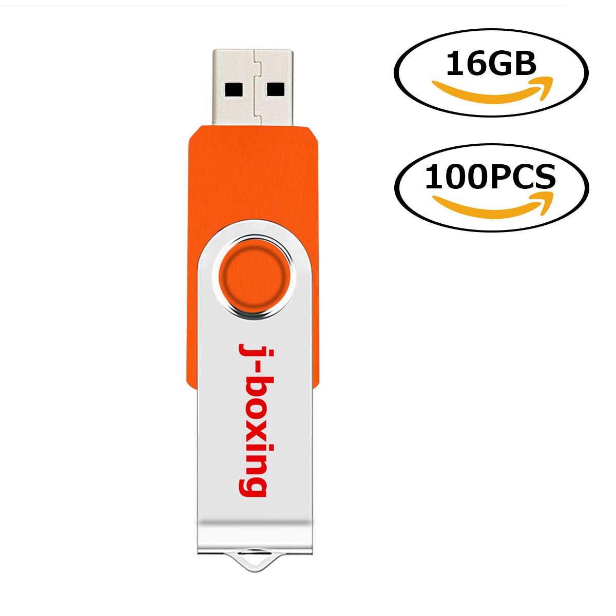 Orange Bulk Rotating USB 2.0 Flash Drives Thumb Pen Drive ...