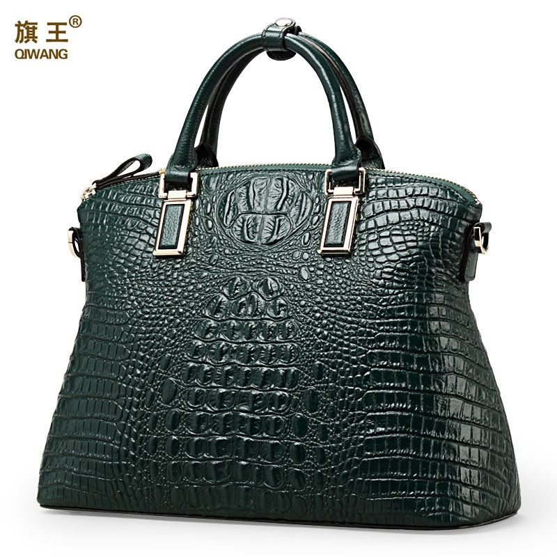 Gepäck & Taschen Qiwang Marke Frauen Tasche Krokodil Leder Top Griff Taschen Marke Frauen Designer Handtaschen 100% Echtem Leder Weibliche Kuh Tasche