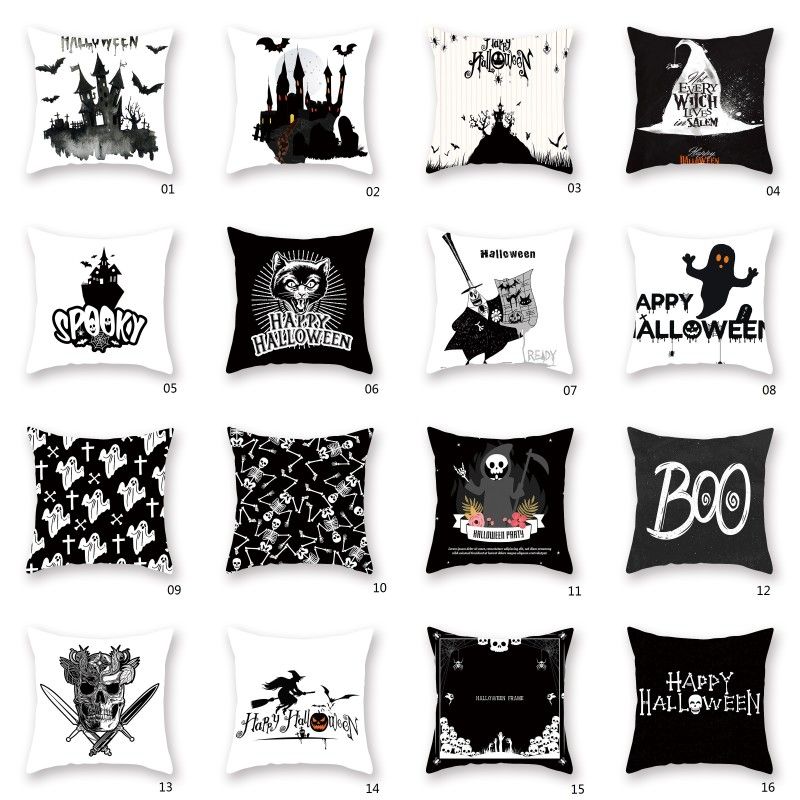 Halloween Pillow Case Ghost Pillow Cover Linen Throw Creative Series Home Decor Home Décor Home Décor Pillows