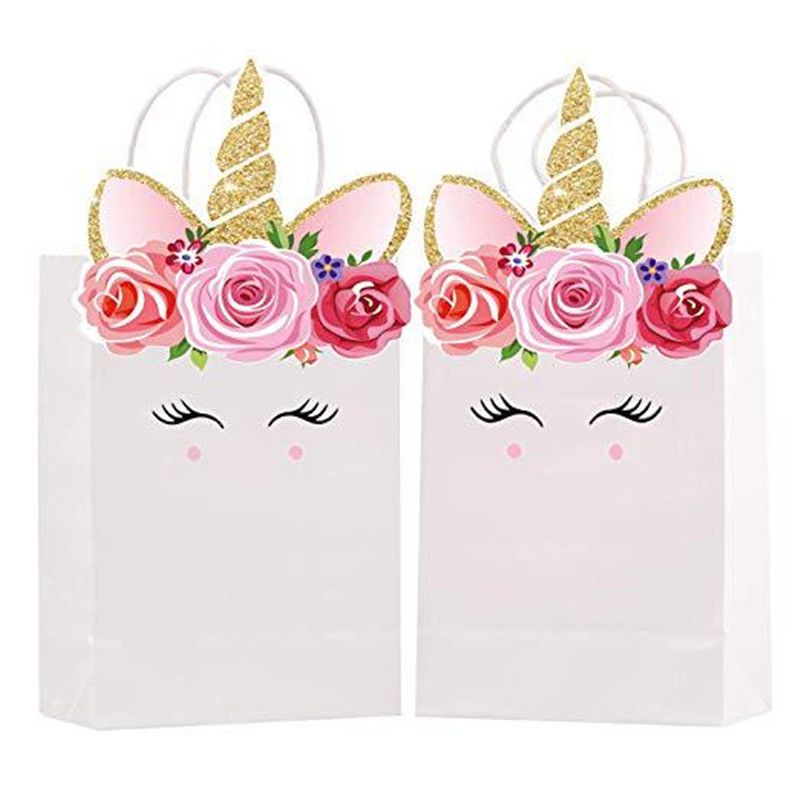 Unicorn Mermaid Tail Paper Gift Bags Designer Handbag Candy Treat Unicorn Mermaid Tail Paper Gift Bags Designer Handbag Candy Treat