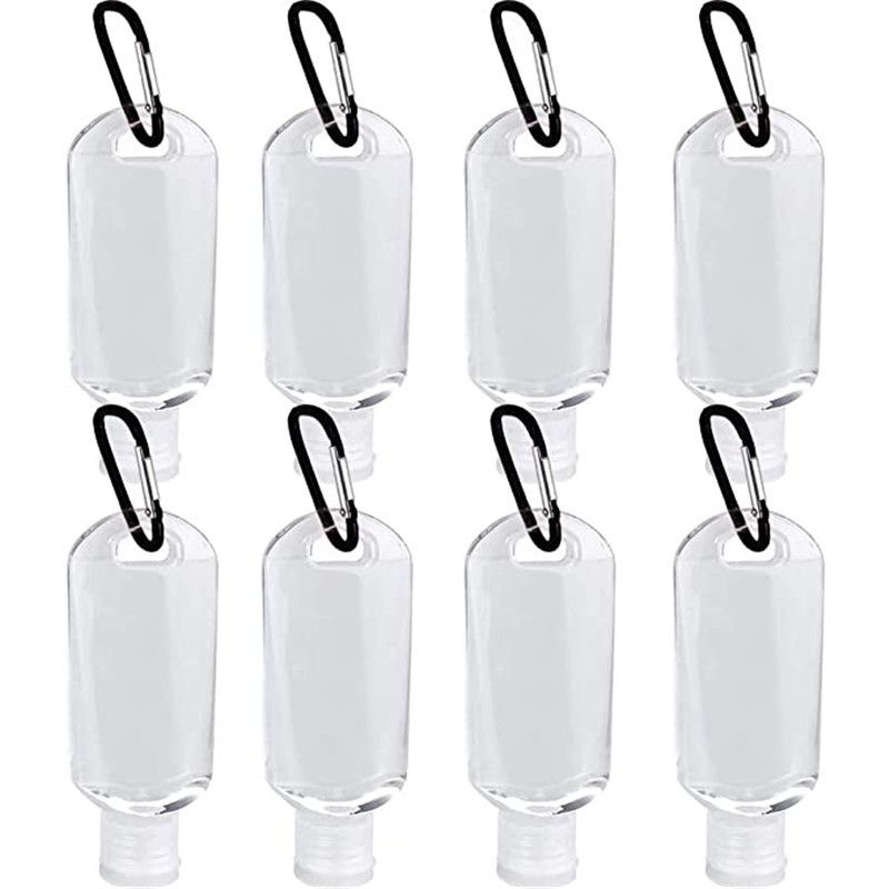 2021 50ml Travel Plastic Clear Keychain Bottles Empty Leakproof Squeeze