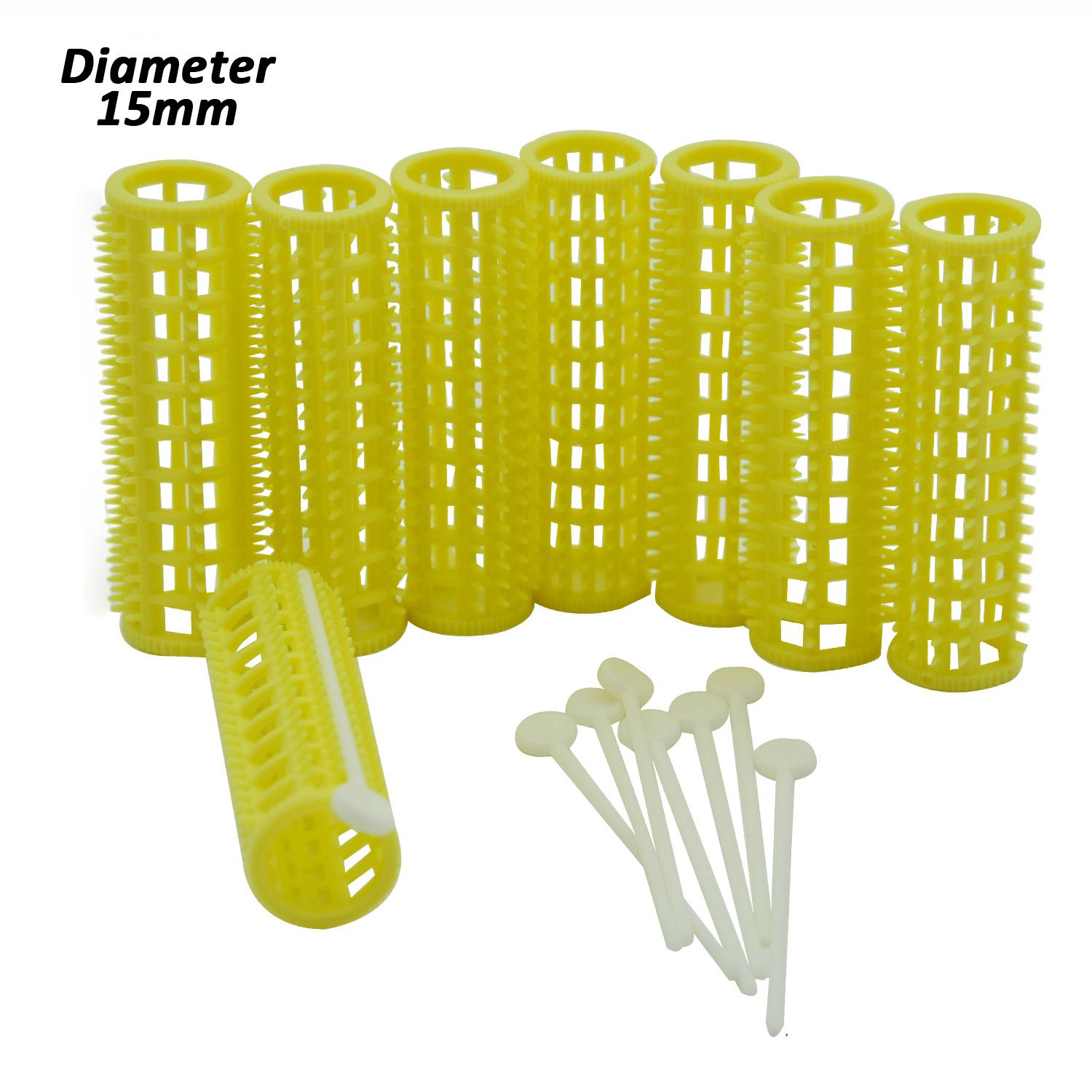 15mm Plastic Tooth Hair Roller With Fixed Pins Teeth Bars For Air Bang