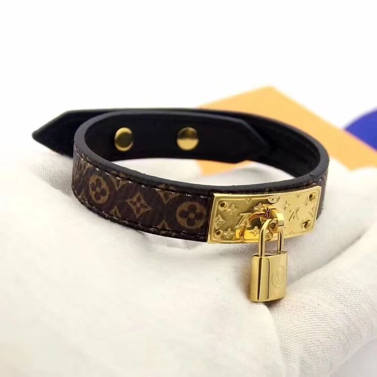 Luxury & Brand Design Bracelets Fashion Round Genuine Leather Bracelets With Gold Bag For Women