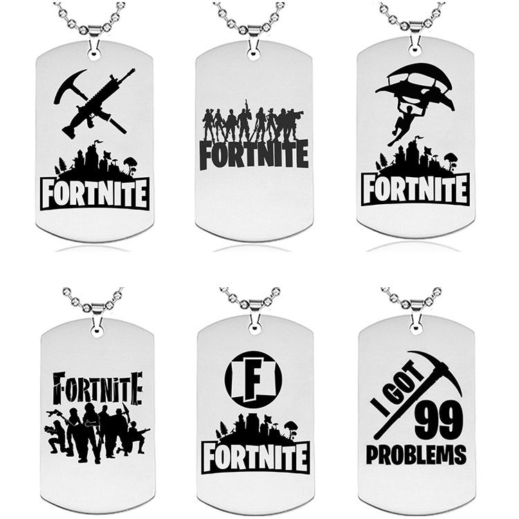 Wholesale Fortnite Necklace Dog Tag Stainless Steel Hot Game Fans - wholesale fortnite necklace dog tag stainless steel hot game fans souvenir friends kids gift fortnite pendant necklaces jewelry jewelry silver pendants from