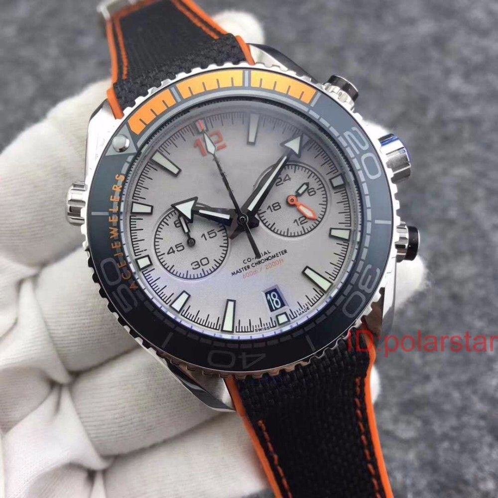 Luxury Master OCEAN 600M Nylon Fabric Strap Foldover Clasp Quartz Designer Mens Watches