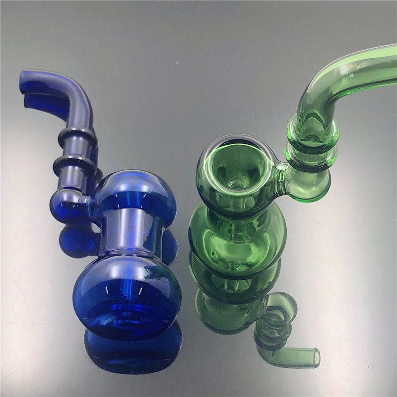 2019 About 5.7 Inch Glass Bubbler Mini Water Pipe Glass Smoking Pipe