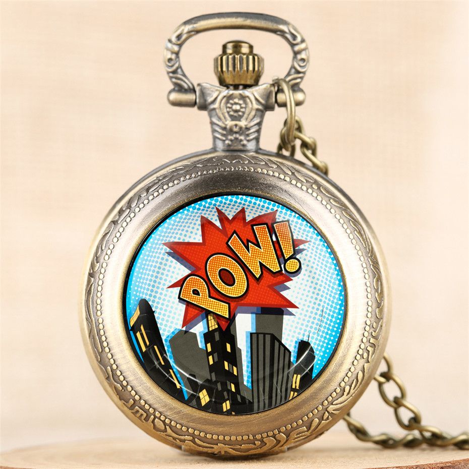 Vintage Classic Superhero Comics 8 Guest Party Theme Quartz Pocket