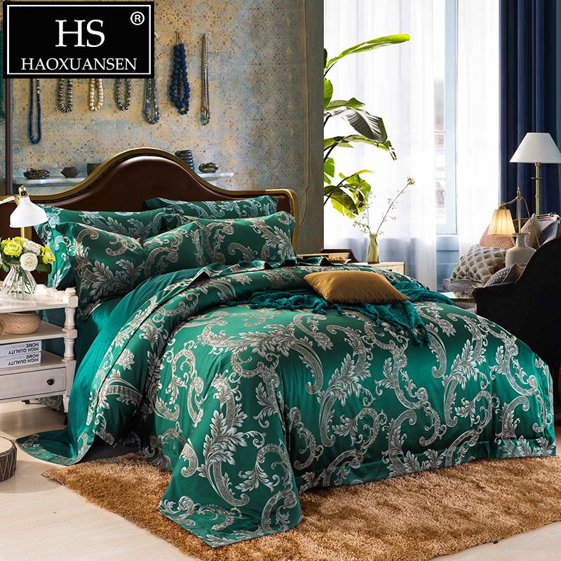 100 Percent Egyptian Cotton Yarn Dyed Jacquard Baroque Paisley 100 Percent Egyptian Cotton Yarn Dyed Jacquard Baroque Paisley Design Bedding Set Sheets Duvet Cover Pillowcase Queen King Size Comforters And Sets