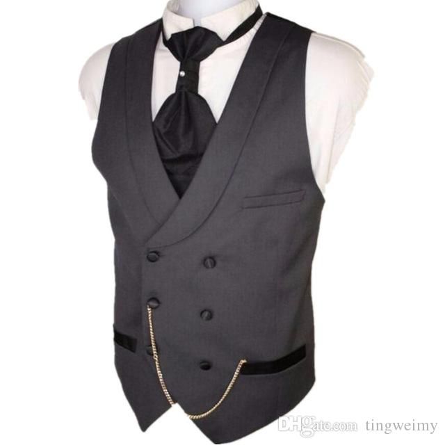 Cheap And Fine Double Breasted Vests British Style For Men Suitable For Men'S Wedding / Dance