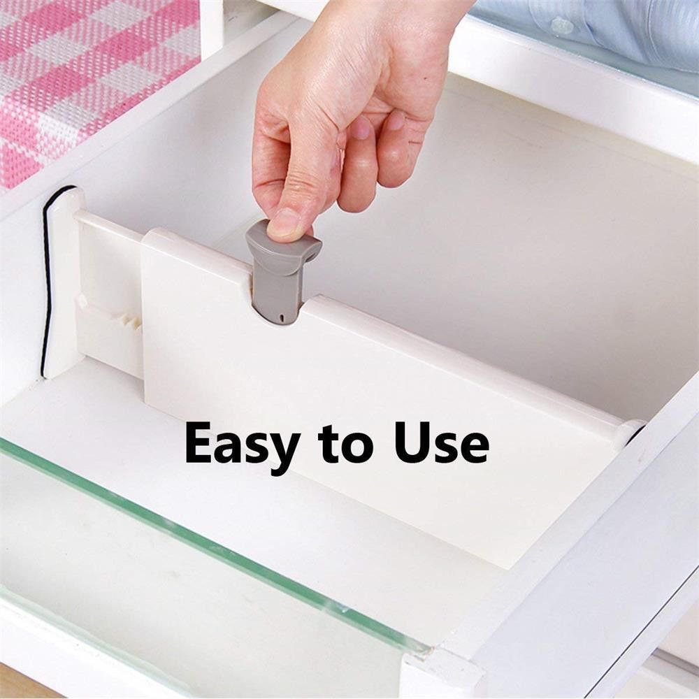 2019 Drawer Dividers White Spring Loaded Expandable Kitchen