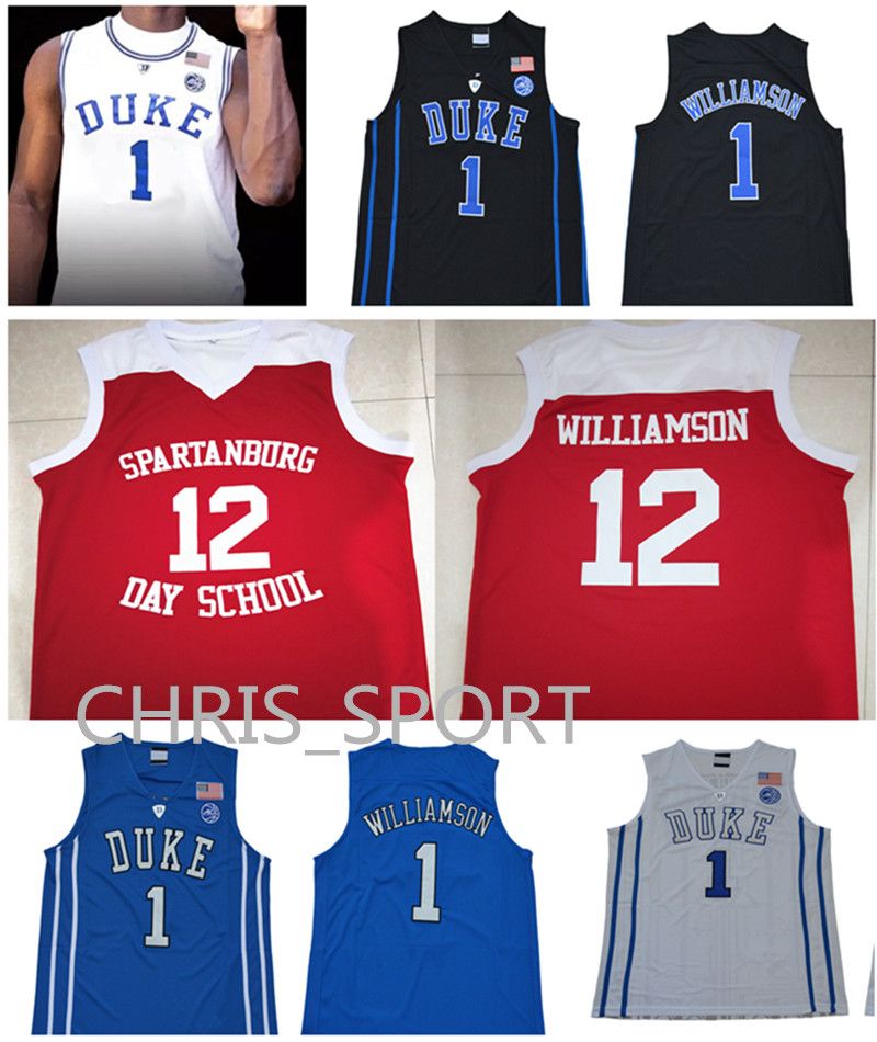 2020 Zion Williamson Basketball Jerseys Duke College #12 ...