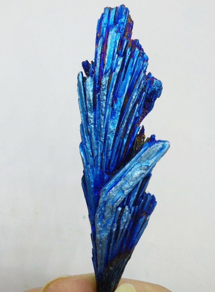 2020 Natural Quartz Crystals Blue Titanium Plated Black ...