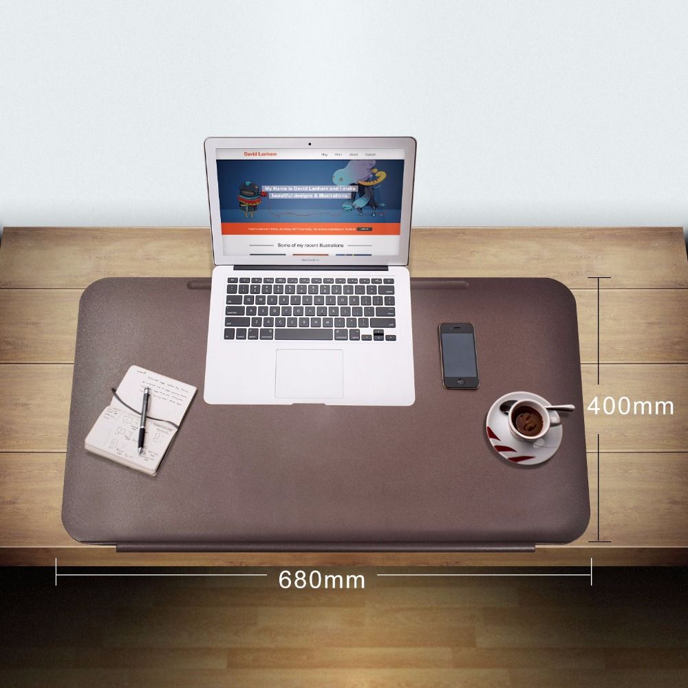 Tpu Desk Mat Mouse Pad Ultra Smooth Writing Desktops Mate With Lip 40cm 68cm Big Table Protector Brown