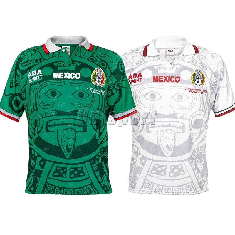 2019 S XXL World Cup 1998 Retro Mexico Soccer Jerseys Zidane Henry