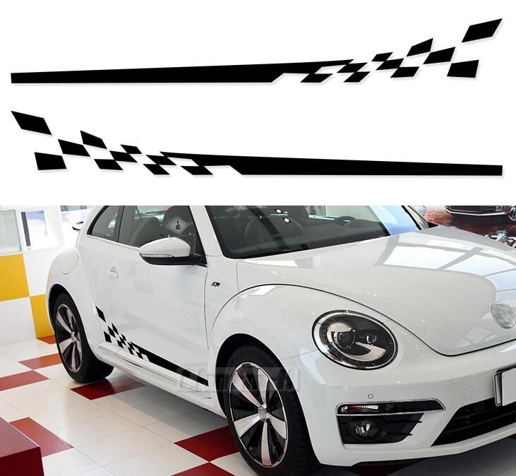 Checkered Flag Vw >> 2019 Car Styling Checkered Flag Door Side Stripes Body Vinyl Decal Checkered Flag Vw >> 2019 Car Styling Checkered Flag Door Side Stripes Body Vinyl Decal