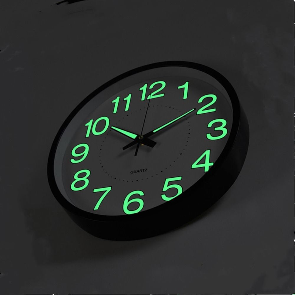 12 Inch 30 CM Luminous Wall Clock Glow In The Dark Quartz Watch For