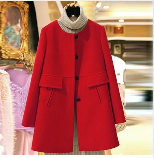Women S Coat Winter Womens Plus Size Office Lady Wool Coat Long Solid Casual Jackets Coats Single Breasted Blends Outerwear