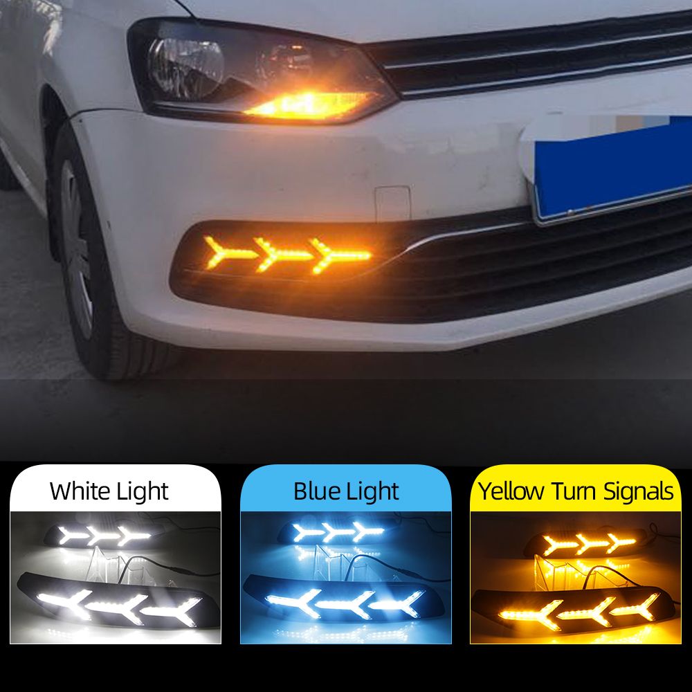 Daytime Running Lights DRL LED For Volkswagen VW Polo 2014 2015 2016