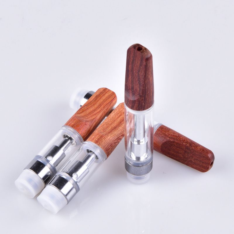 Wood Drip Tip Oil Cartridges Ceramic Vape Cartridge Empty Pen Wood Drip Tip Oil Cartridges Ceramic Vape Cartridge Empty Pen 510 Thread Battery Dab Wax Vaporizer E Cigarette Atomizer Electronic
