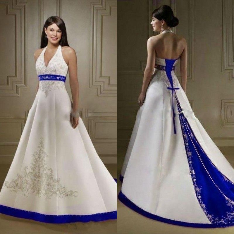 white and blue formals