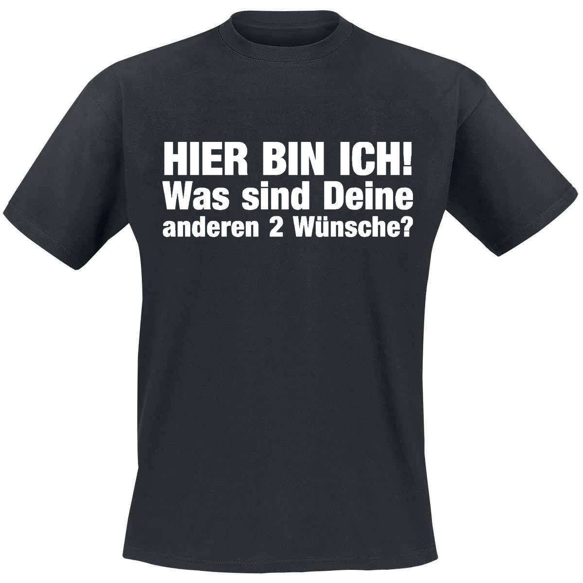 Hier Bin Ich Coole Lustige Sprüche T Shirts Fun T Shirt Funny Free Shipping Unisex Casual Tshirt Top
