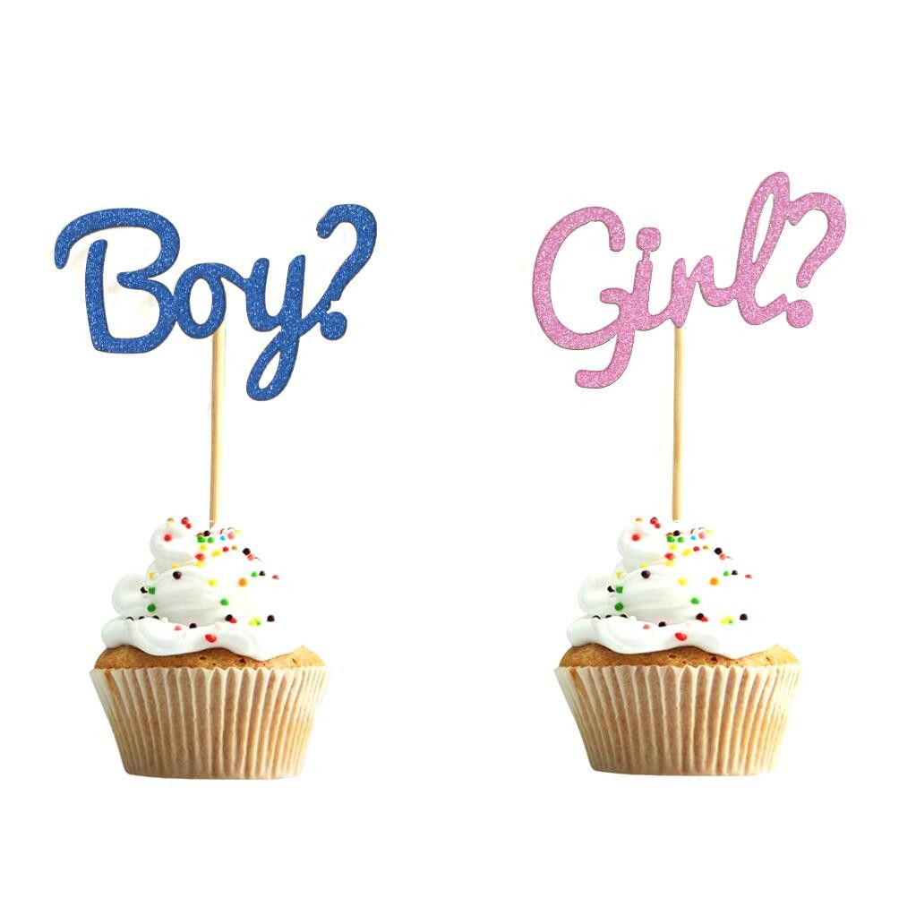 Gender Reveal Cake Toppers Baby Shower Cupcake Topper Cake Gender Reveal Cake Toppers Baby Shower Cupcake Topper Cake