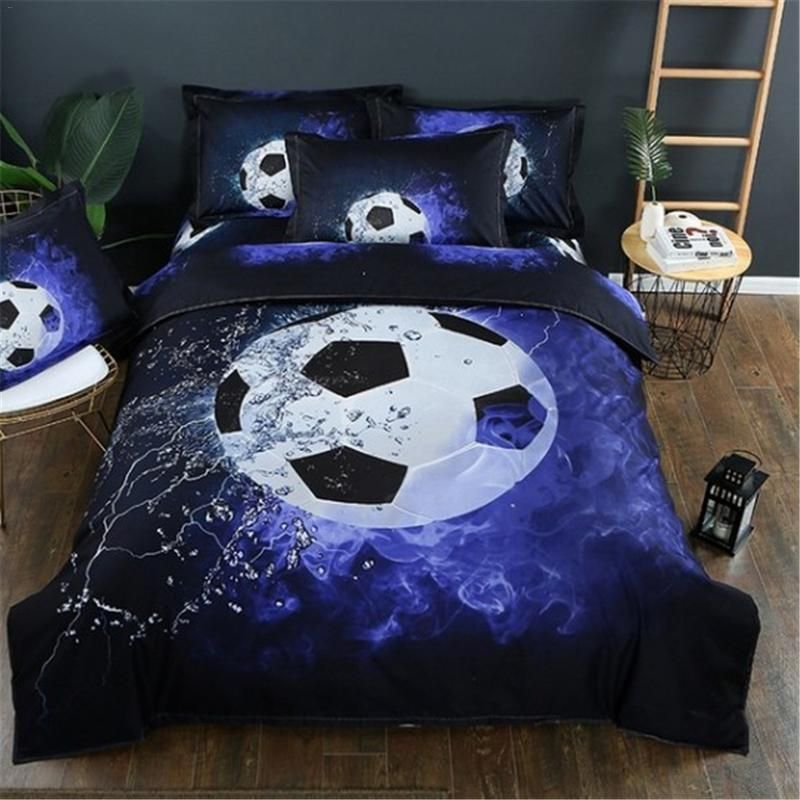 Soccer Duvet Cover Sets 3d Football Printed Bedding Set Single Soccer Duvet Cover Sets 3d Football Printed Bedding Set Single Double Full Queen King Home Textile Sheets From Anzhuhua