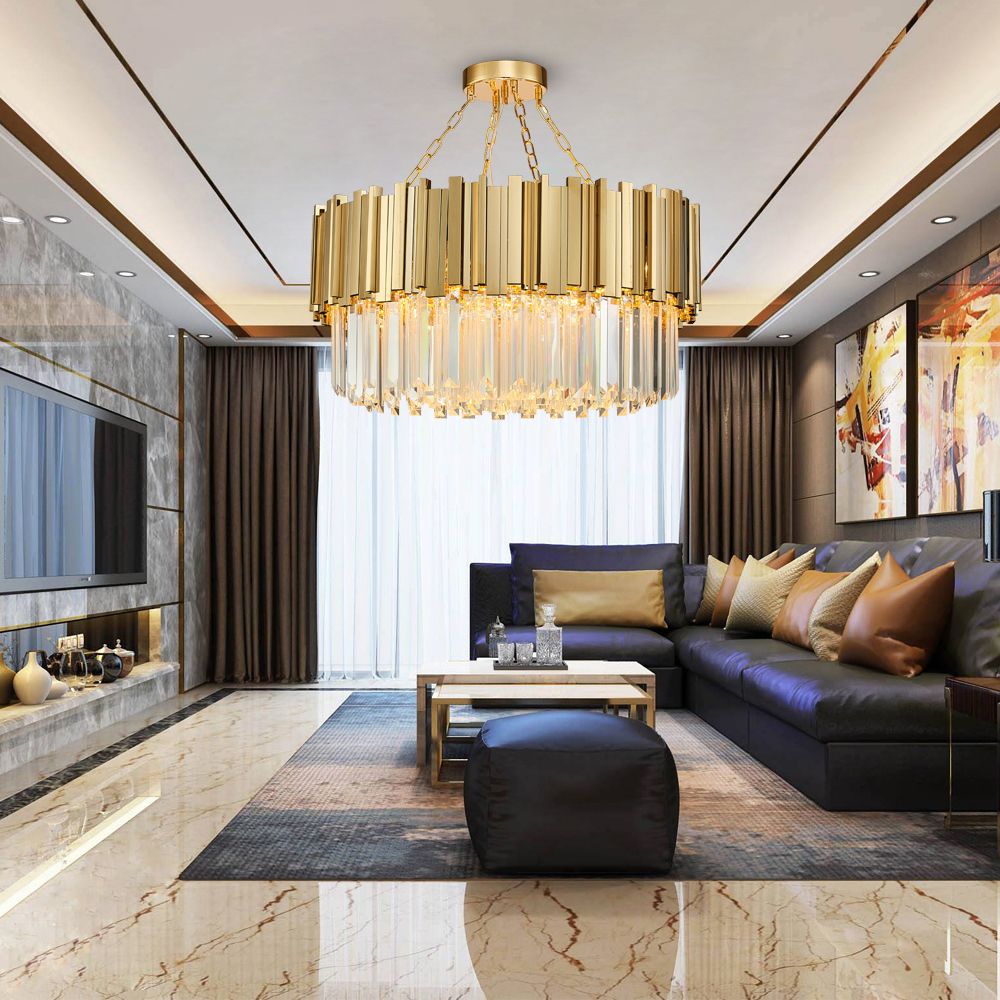 Compre Rodada Moderna Ilumina O Lustre Sala De Estar L Mpada De Compre Rodada Moderna Ilumina O Lustre Sala De Estar L Mpada De
