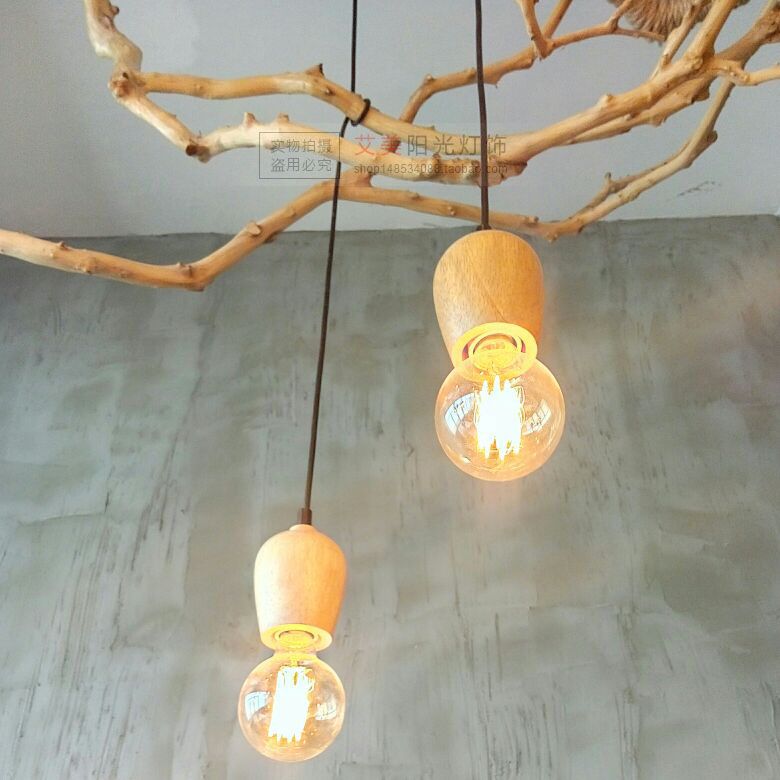 Modern Oak Wood Pendant Lights Vintage Cord Lamp Hanging Modern Oak Wood Pendant Lights Vintage Cord Lamp Hanging Kitchen Light Fixture Black Wire Suspension Luminaire Red Pendent