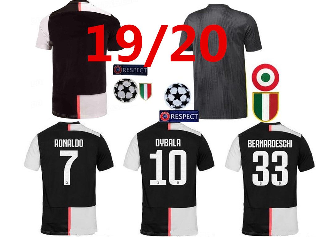 Thailand Ronaldo Juventus 2019 2020 Champions League Soccer Jerseys Dybala 19 20 Sports Football Shirt Men Juve