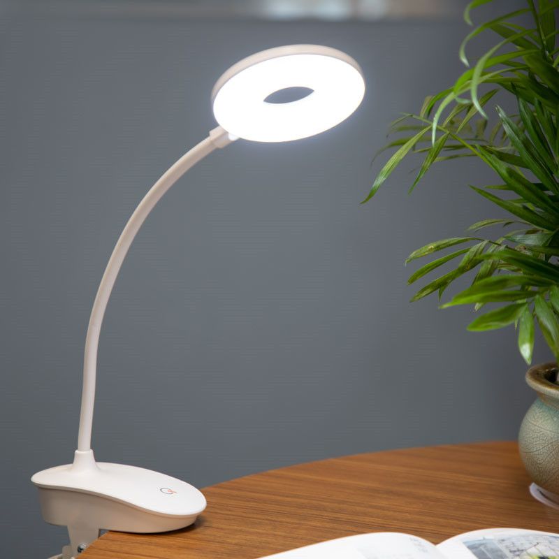 Led Touch On Off Switch 3 Modes Clip Desk Lamp 7000k Eye Protection Reading Dimmer Rechargeable Usb Table Lamps