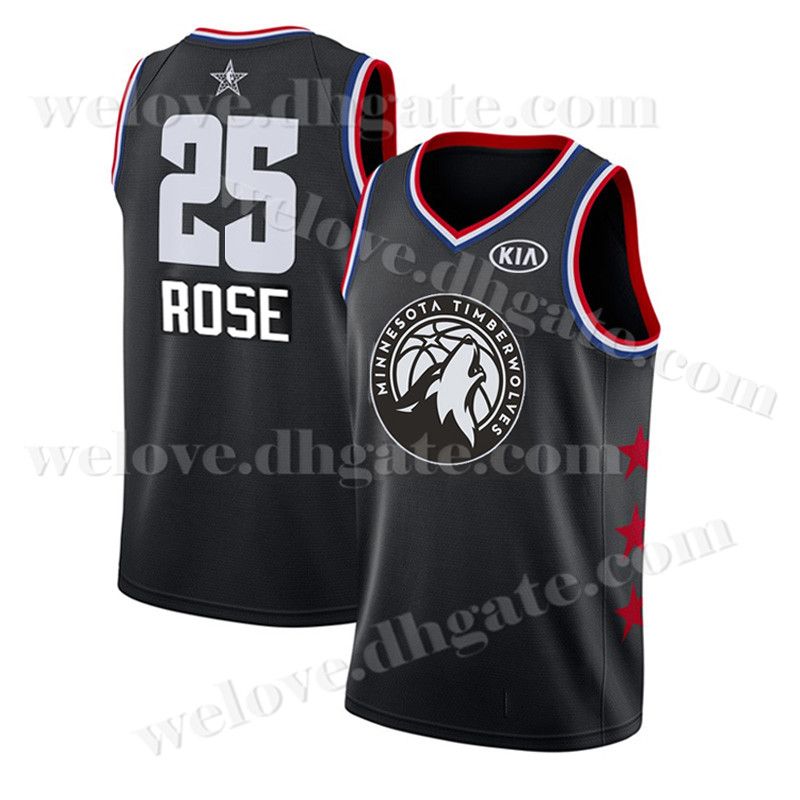 derrick rose black timberwolves jersey