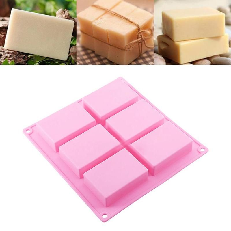 Discount 6 Grid Square Silicone Baking Mold Cake Pan Molds Handmade