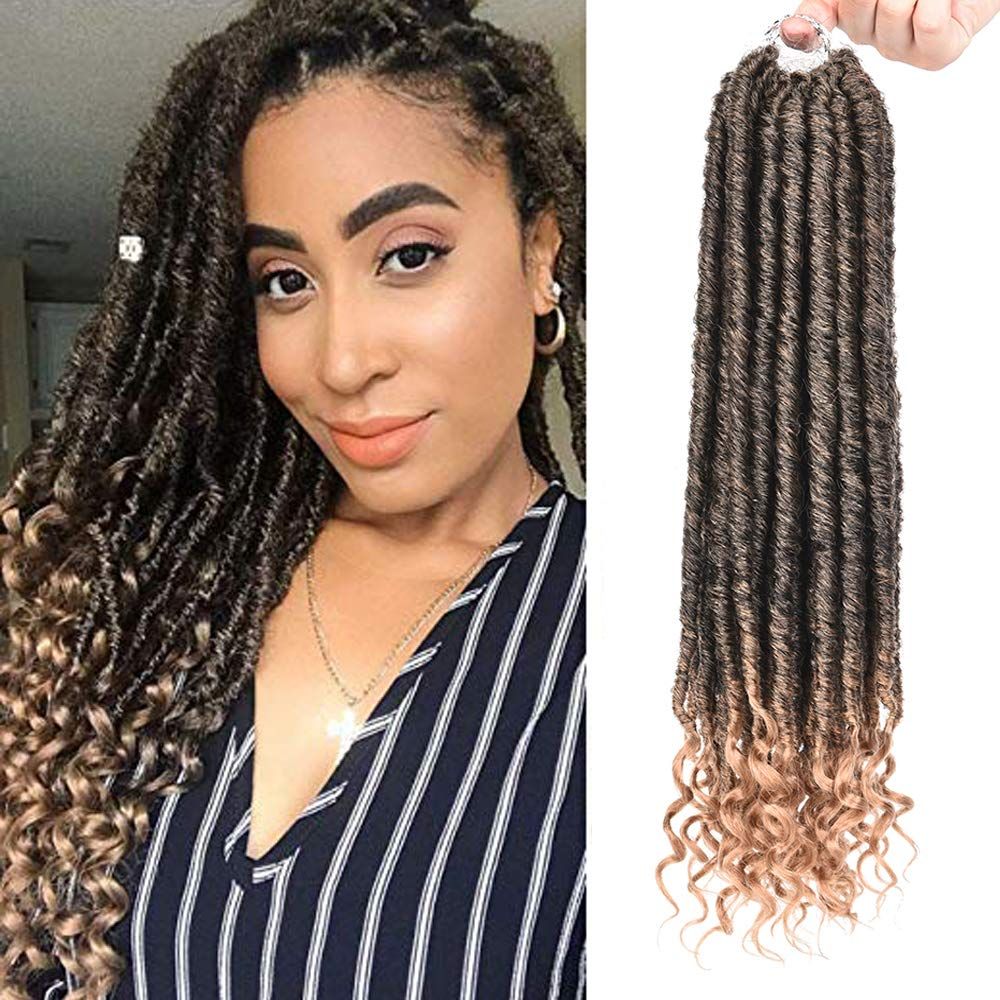 2019 3 Packs 16 Inch Black Goddess Faux Locs Crochet Hair Extension