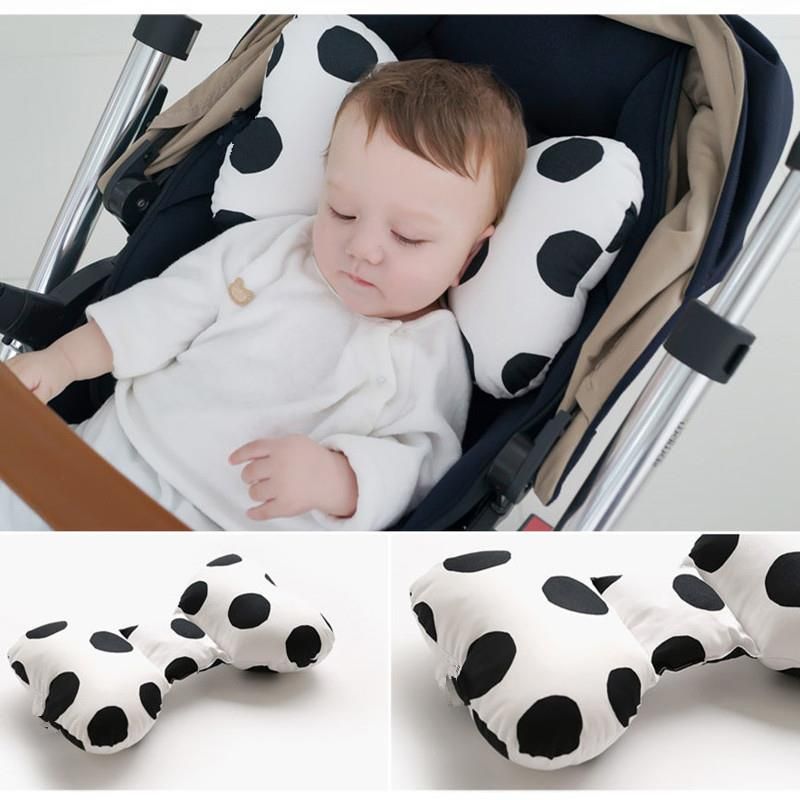 Baby Pillow Car Seat Headrest Breathable Cotton Newborn Sleep Positioner Neck Protection Cushion Stroller Accessories