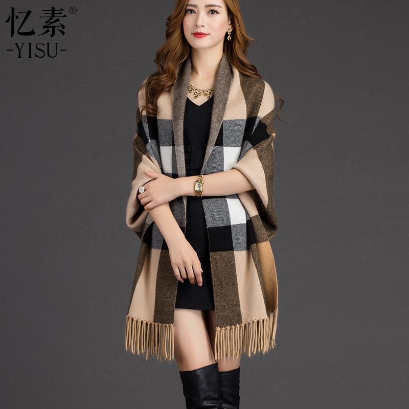 plaid scarf cardigan