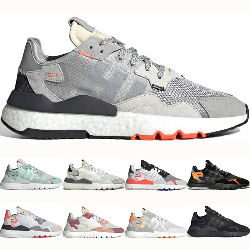 adidas originals nite jogger trainers in triple white