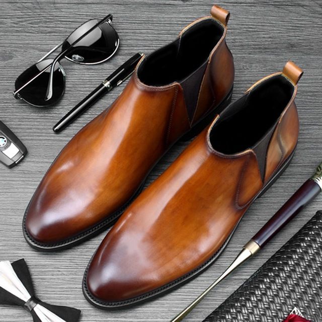 High Ankle Leather Formal Shoes