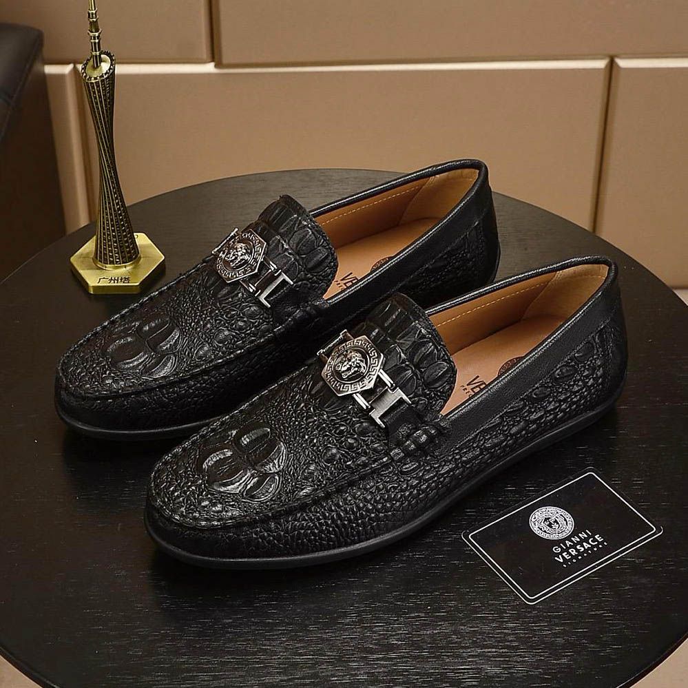 leather top non slip shoes